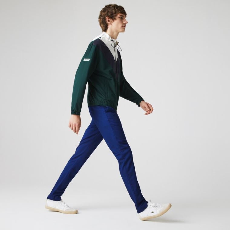 Lacoste Bavlněné-Linen Chinos Tmavě Blankyt Blankyt | jiXqCcMn