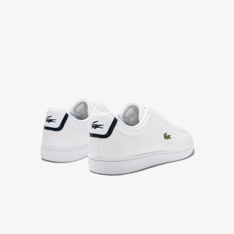 Lacoste Carnaby Evo Mesh-lined Læder Sneakers Bílé | LLTvRhSq