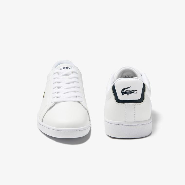 Lacoste Carnaby Evo Mesh-lined Læder Sneakers Bílé | LLTvRhSq