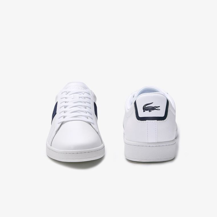 Lacoste Carnaby Evo Pigmented Læder Sneakers Bílé Tmavě Blankyt | jXnySwKJ