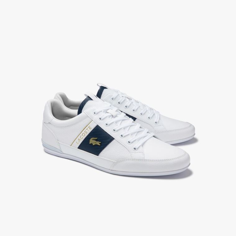 Lacoste Chaymon Læder and Carbon Fibre Sneakers Bílé Bílé | At8vLbt4