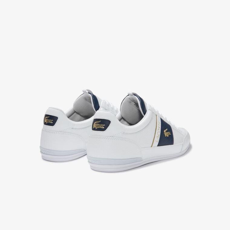 Lacoste Chaymon Læder and Carbon Fibre Sneakers Bílé Bílé | At8vLbt4