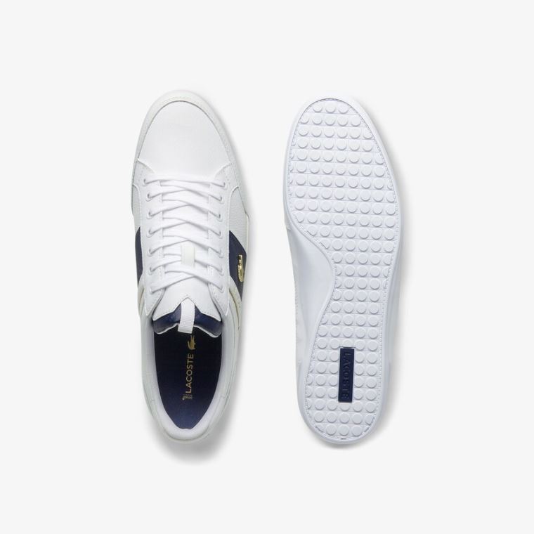 Lacoste Chaymon Læder and Carbon Fibre Sneakers Bílé Bílé | At8vLbt4