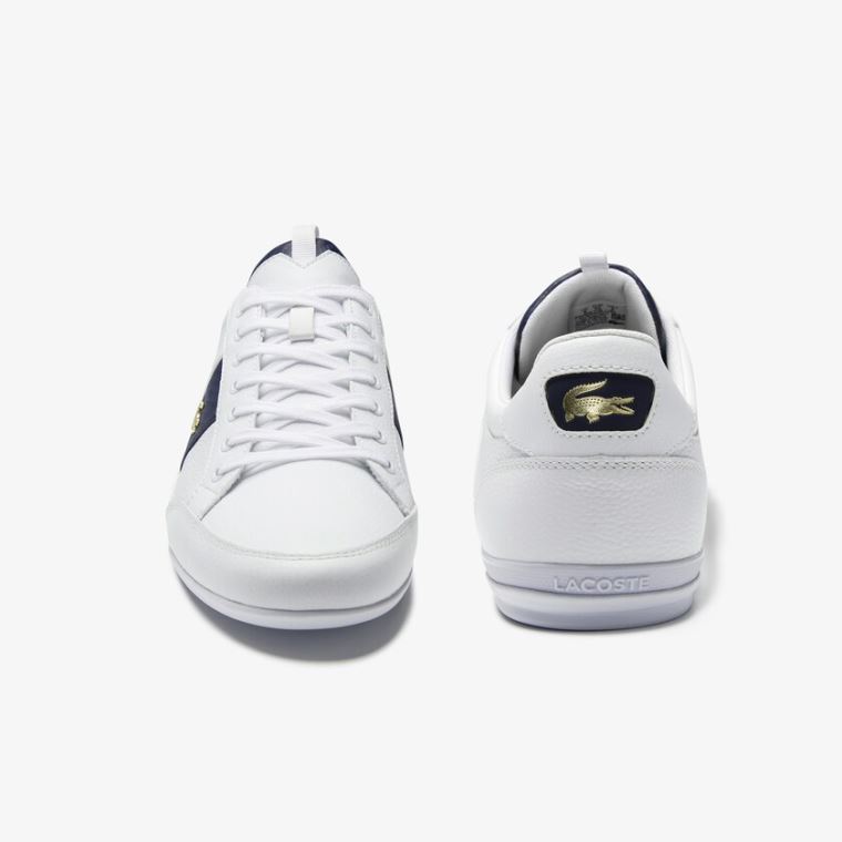 Lacoste Chaymon Læder and Carbon Fibre Sneakers Bílé Bílé | At8vLbt4