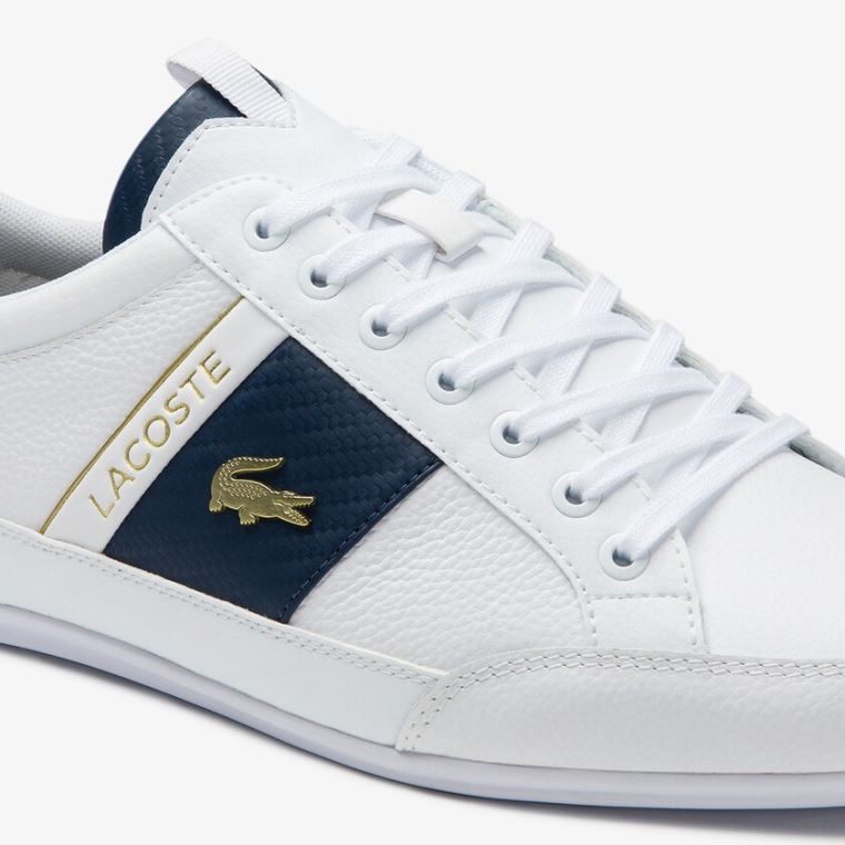 Lacoste Chaymon Læder and Carbon Fibre Sneakers Bílé Bílé | At8vLbt4