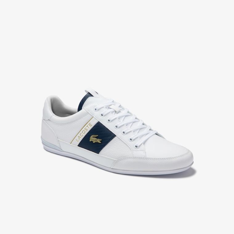 Lacoste Chaymon Læder and Carbon Fibre Sneakers Bílé Bílé | At8vLbt4