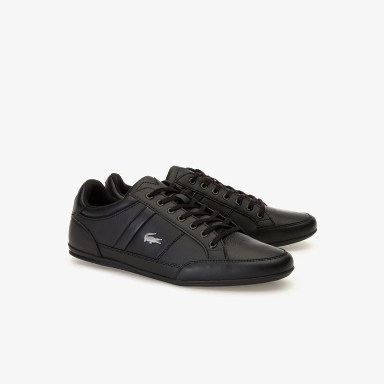 Lacoste Chaymon Nappa Læder Sneakers Černé | rCAOIRpt