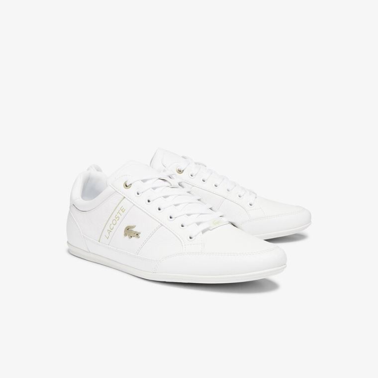 Lacoste Chaymon Syntetická and Læder Sneakers Bílé | 5B7Ykppt