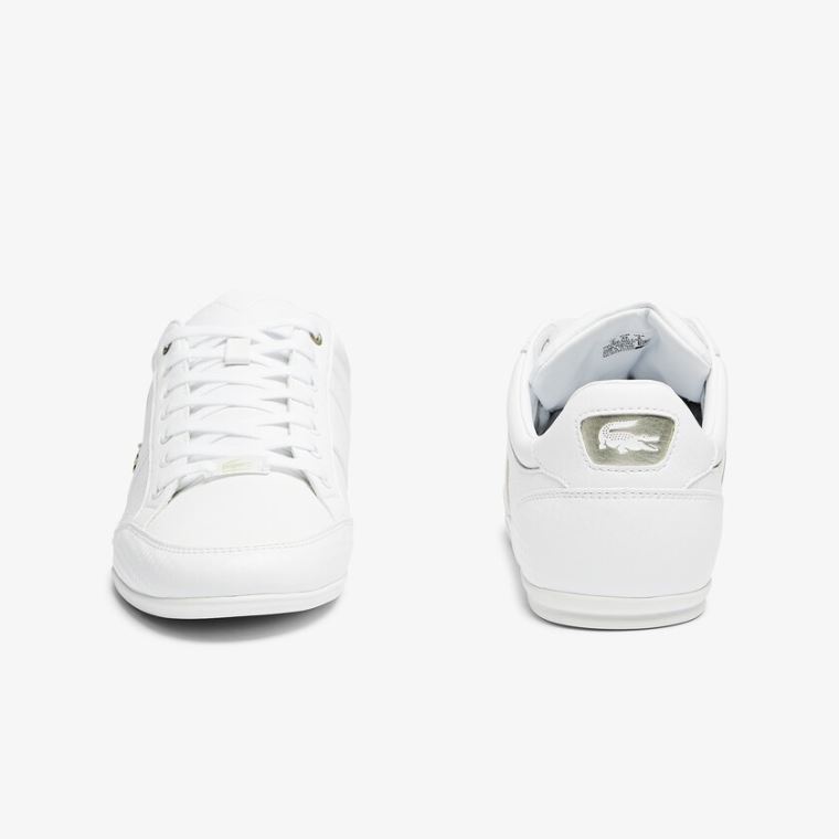 Lacoste Chaymon Syntetická and Læder Sneakers Bílé | 5B7Ykppt