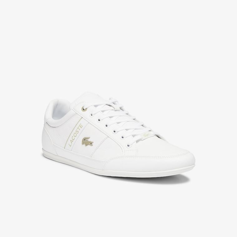 Lacoste Chaymon Syntetická and Læder Sneakers Bílé | 5B7Ykppt