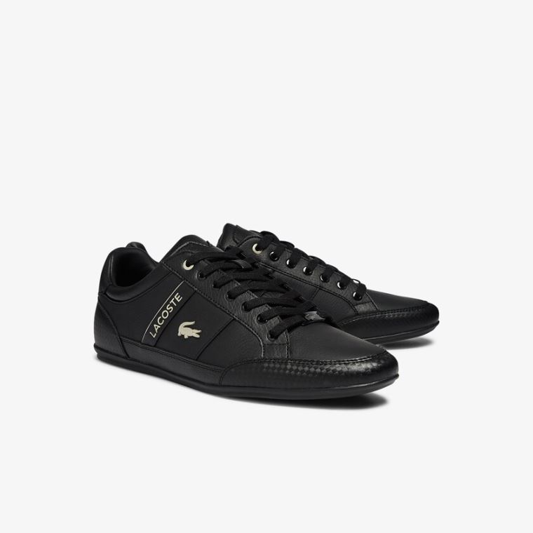 Lacoste Chaymon Syntetická and Læder Sneakers Černé | Z4ECfG9a