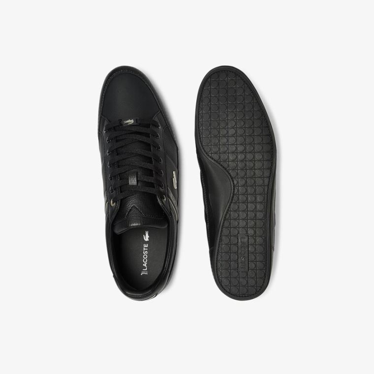 Lacoste Chaymon Syntetická and Læder Sneakers Černé | Z4ECfG9a