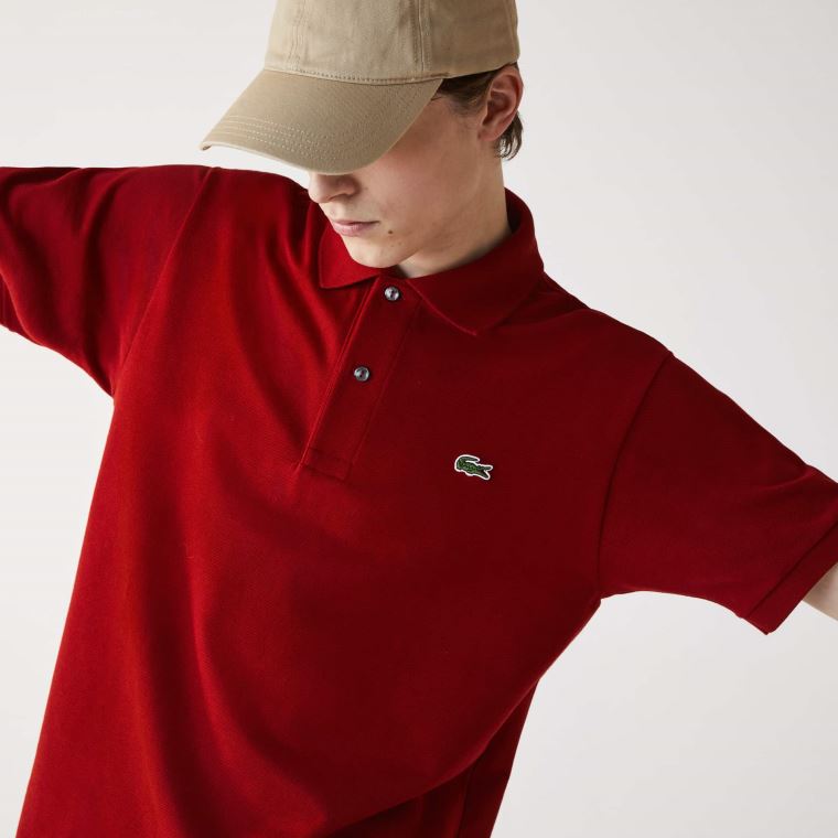 Lacoste Classic Fit L.12.12 Polo Shirt Tmavě Červené | FMRSJH0f