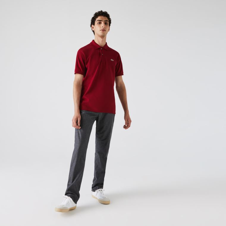 Lacoste Classic Fit L.12.12 Polo Shirt Tmavě Červené | pbN9GIDK