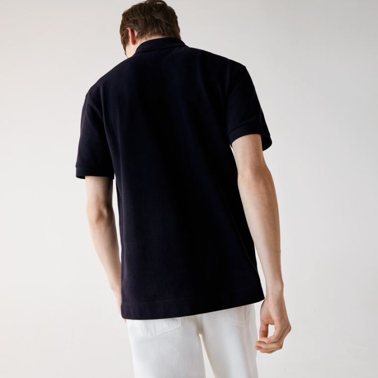 Lacoste Classic Fit Organic Bavlněné Piqué Polo Tmavě Blankyt Blankyt | nwRfK05x