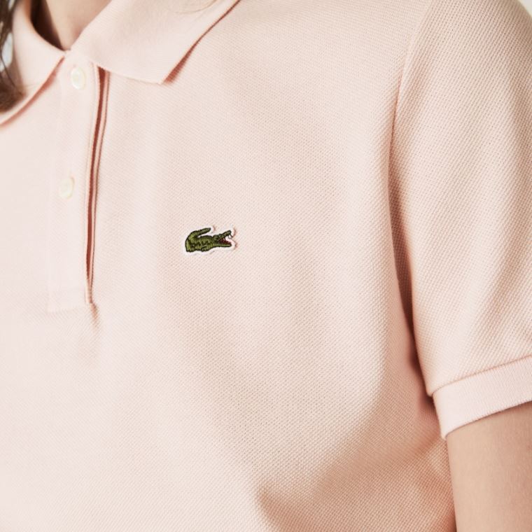 Lacoste Classic Fit Soft Bavlněné Petit Piqué Polo Světle Růžové | TrKiw1ju