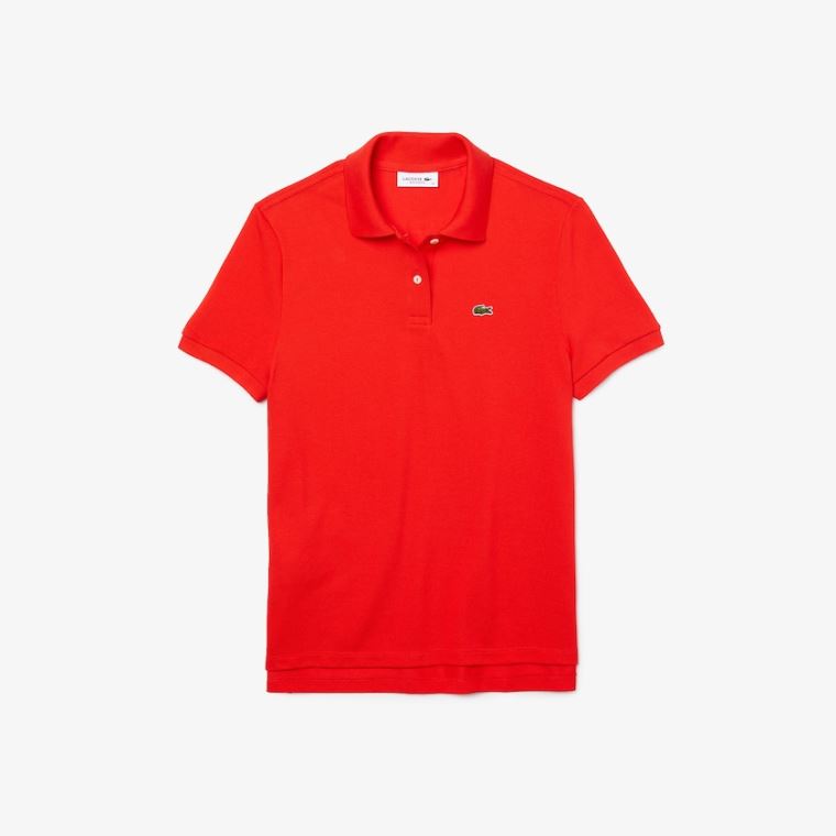 Lacoste Classic Fit Soft Bavlněné Petit Piqué Polo Červené | gICzKbGm