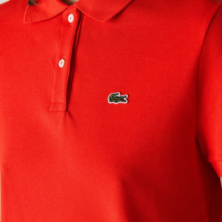 Lacoste Classic Fit Soft Bavlněné Petit Piqué Polo Červené | gICzKbGm