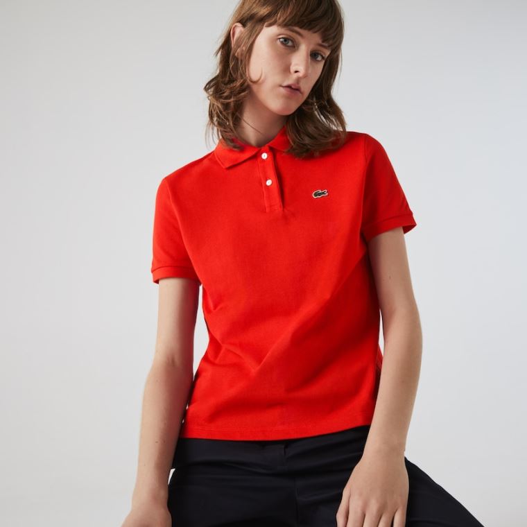 Lacoste Classic Fit Soft Bavlněné Petit Piqué Polo Červené | gICzKbGm