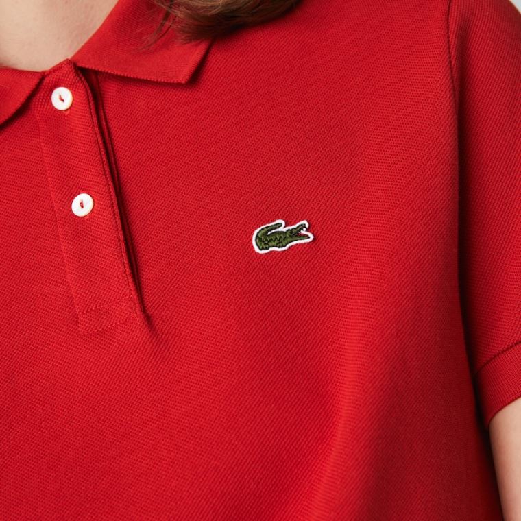 Lacoste Classic Fit Soft Bavlněné Petit Piqué Polo Červené | iMCIf9M9