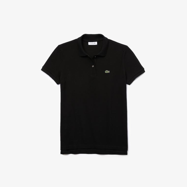 Lacoste Classic Fit Soft Bavlněné Petit Piqué Polo Černé | wG2qb2Im