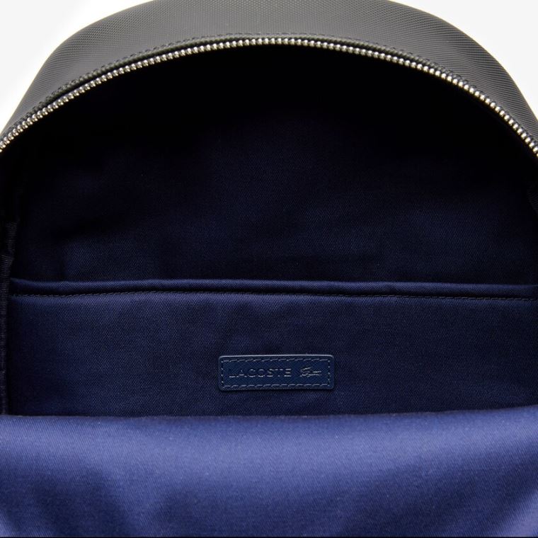 Lacoste Classic Petit Piqué Backpack Černé | HqeYKafM