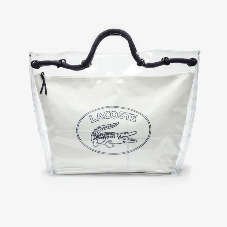 Lacoste Clear Shopper Bag Bílé | wRyj4s30