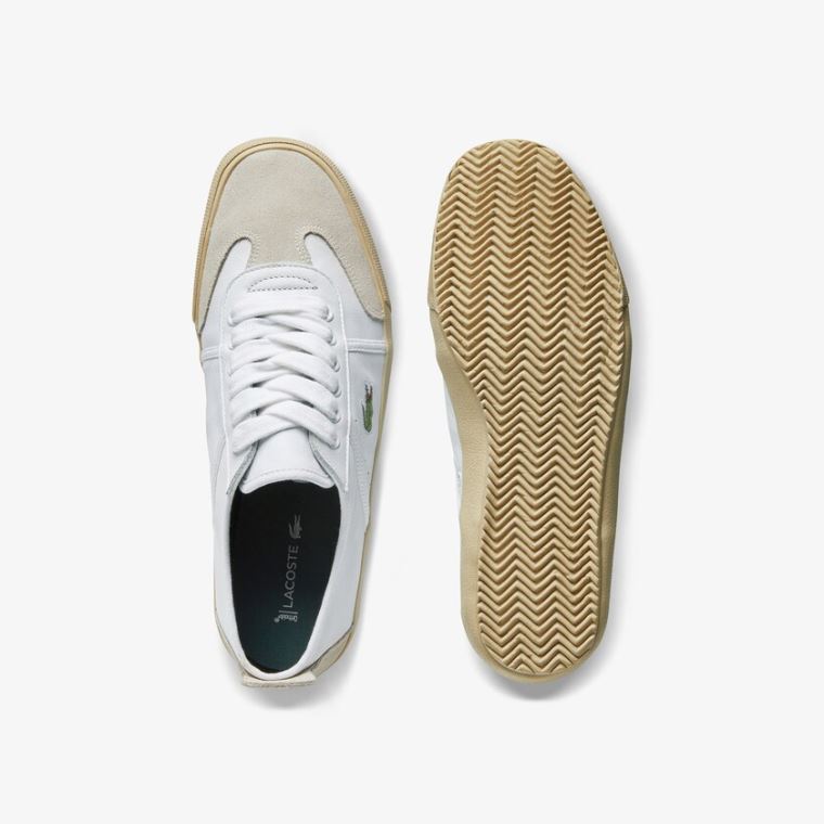 Lacoste Contest Læder and Semišové Sneakers Bílé Bílé | yLvfcKLg