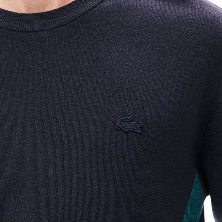 Lacoste Contrast Effects Knit Svetrové Tmavě Blankyt Blankyt | UrmaHkeU