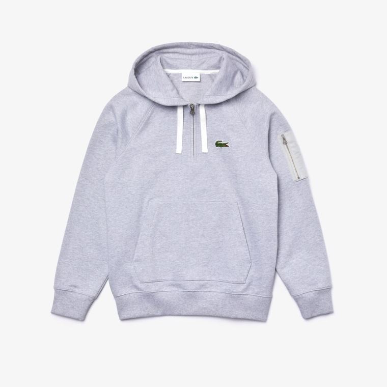 Lacoste Contrast Pocket Fleece Sweatshirt Šedé | p4DC0pqm