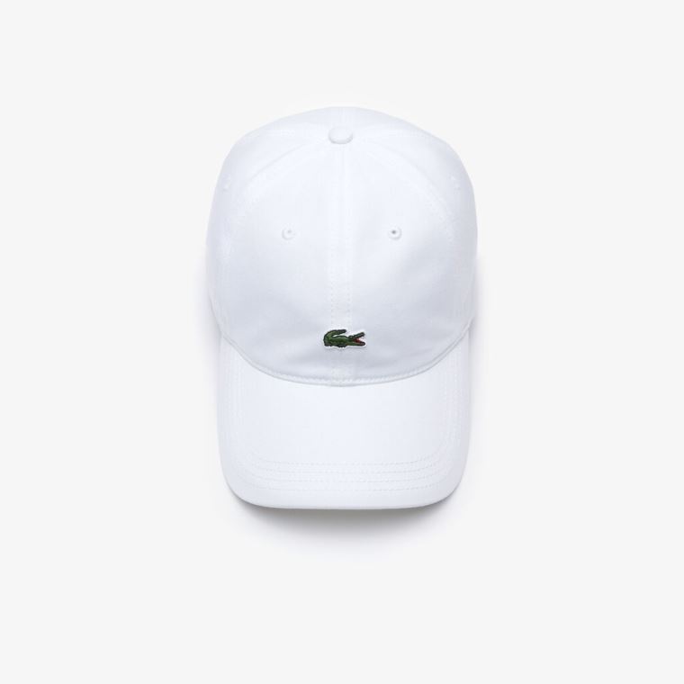 Lacoste Contrast Páskové And Crocodile Bavlněné Cap Bílé | uB3Vt8pb