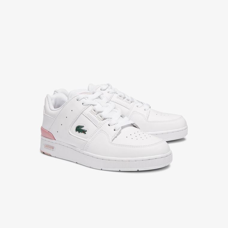 Lacoste Court Cage Sneaker Bílé Světle Růžové | Wi04gl3E