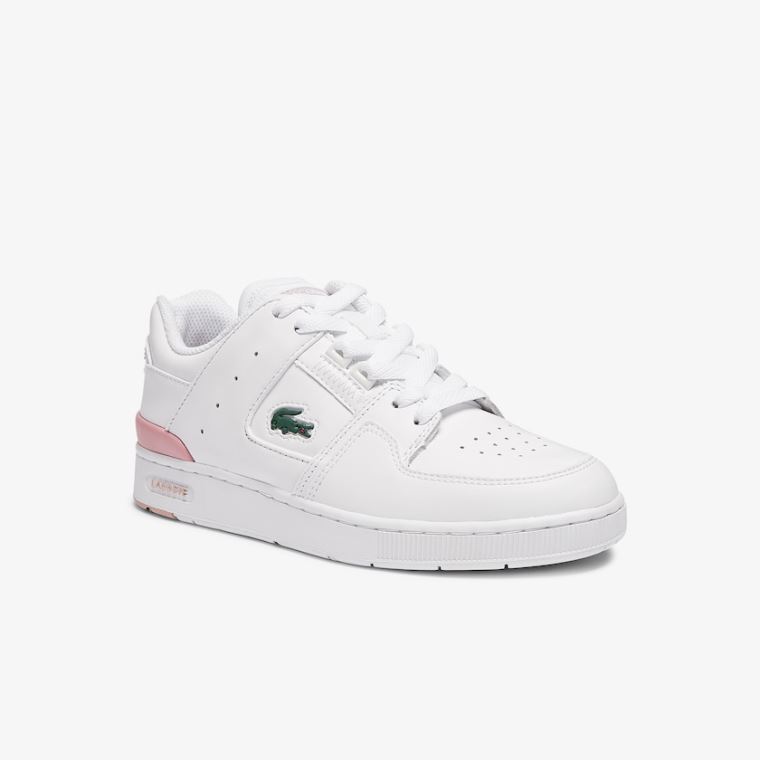 Lacoste Court Cage Sneaker Bílé Světle Růžové | Wi04gl3E