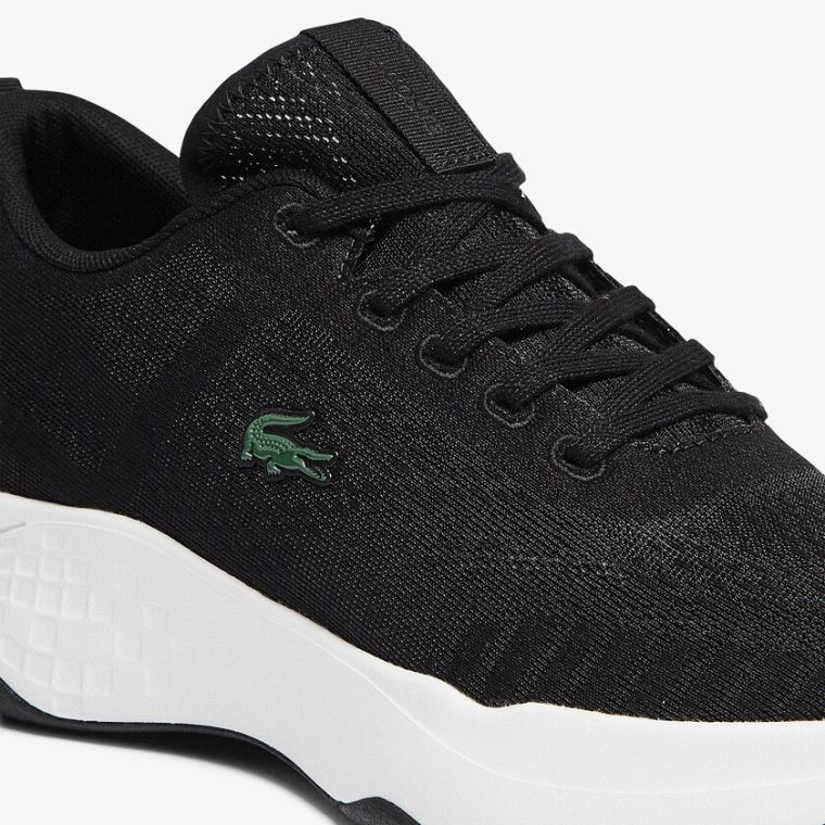 Lacoste Court-Drive Fly Textilní Sneakers Černé Bílé | dPPDgc4X