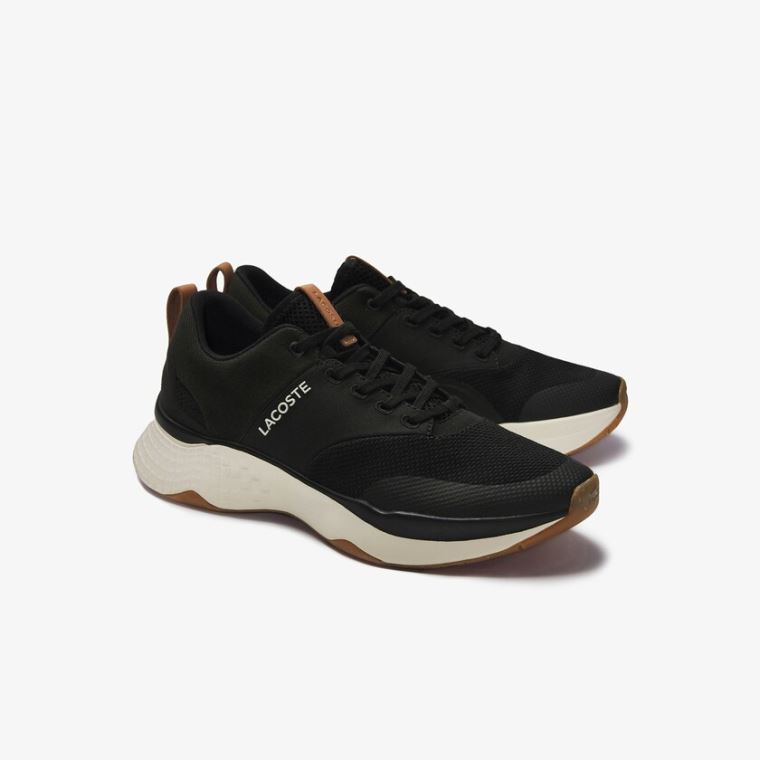 Lacoste Court-Drive Plus Colourblock Textilní Sneakers Černé Bílé | szN9EES4