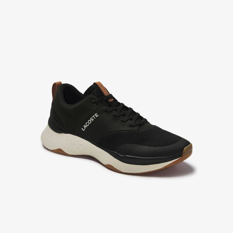 Lacoste Court-Drive Plus Colourblock Textilní Sneakers Černé Bílé | szN9EES4