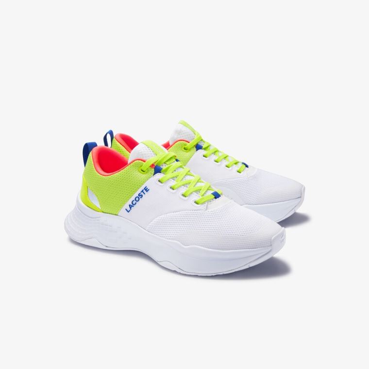 Lacoste Court-Drive Plus Textilní Sneakers Bílé Světle Zelene | Lw21Suaf