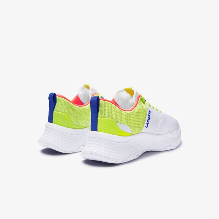 Lacoste Court-Drive Plus Textilní Sneakers Bílé Světle Zelene | Lw21Suaf