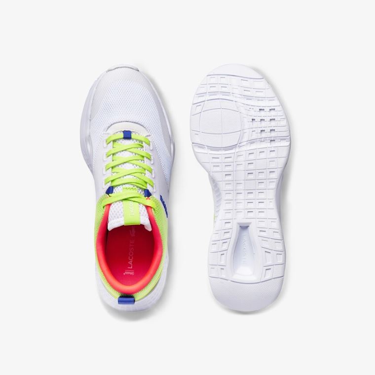 Lacoste Court-Drive Plus Textilní Sneakers Bílé Světle Zelene | Lw21Suaf