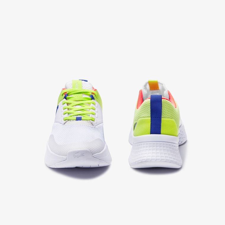 Lacoste Court-Drive Plus Textilní Sneakers Bílé Světle Zelene | Lw21Suaf