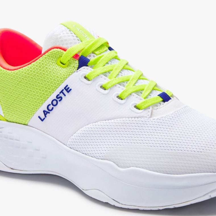 Lacoste Court-Drive Plus Textilní Sneakers Bílé Světle Zelene | Lw21Suaf