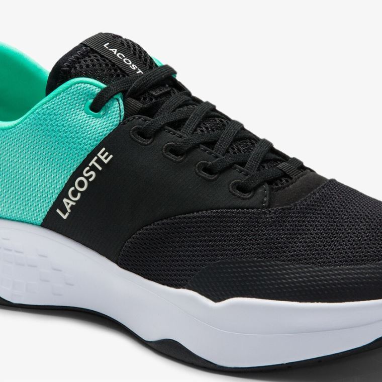 Lacoste Court-Drive Plus Textilní Sneakers Černé Tyrkysové | vgunrtSQ