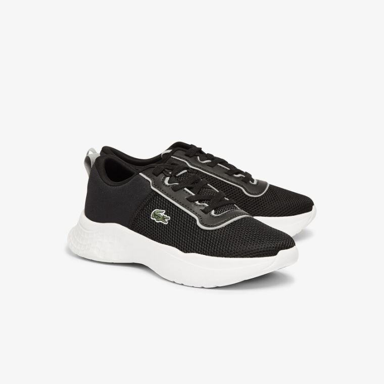 Lacoste Court-Drive Textilní Air Mesh Sneakers Černé Šedé | 2qCnkTvd