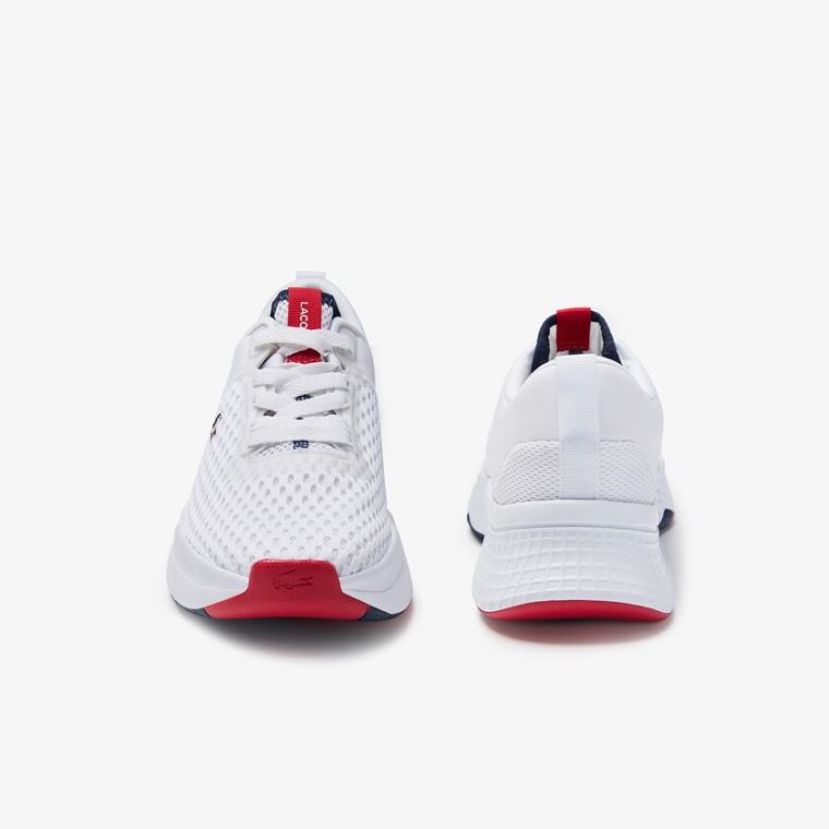 Lacoste Court-Drive Tricolour Textilní Sneakers Bílé Tmavě Blankyt Červené | NZNpqxOM