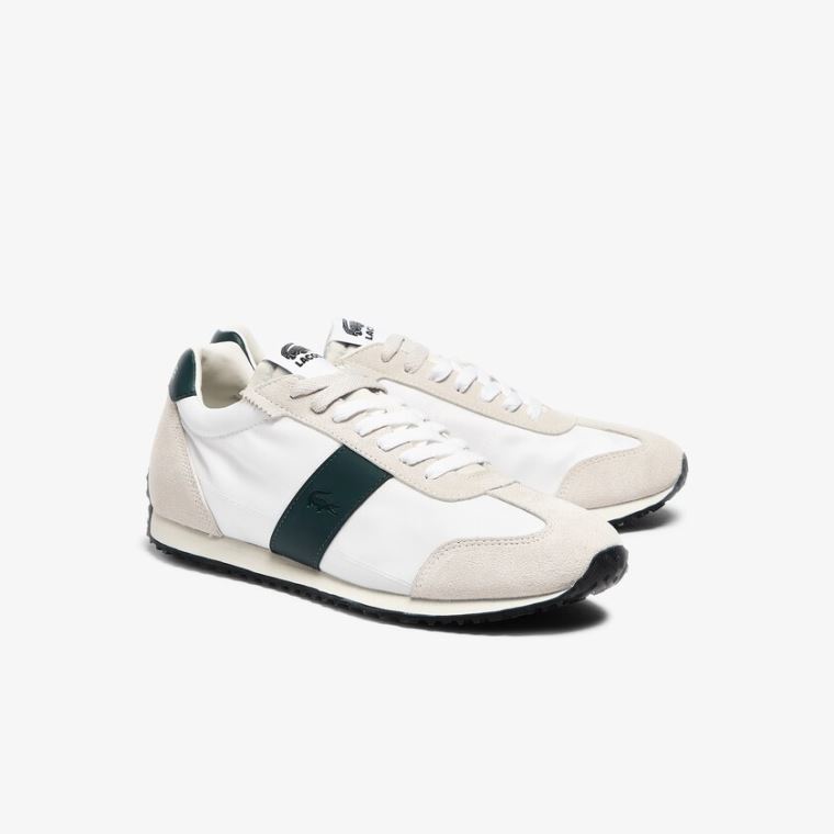 Lacoste Court Pace Textilní Sneakers Béžový Zelene | ZKpDGNQn