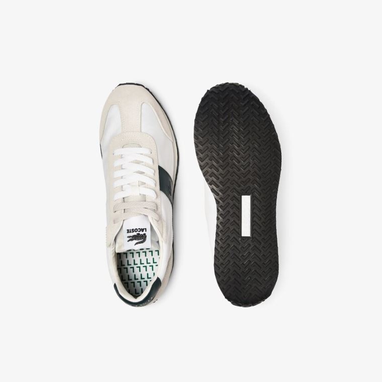 Lacoste Court Pace Textilní Sneakers Béžový Zelene | ZKpDGNQn