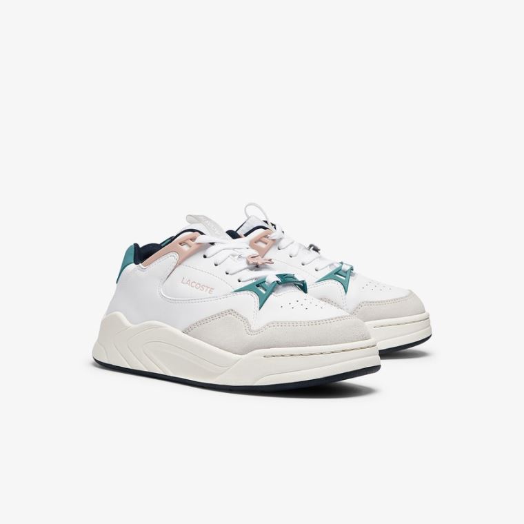 Lacoste Court Slam Syntetická and Læder Sneakers Bílé Růžové | MxRLiAjG