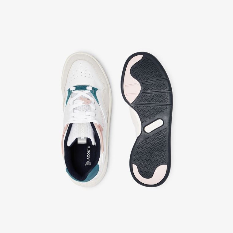 Lacoste Court Slam Syntetická and Læder Sneakers Bílé Růžové | MxRLiAjG