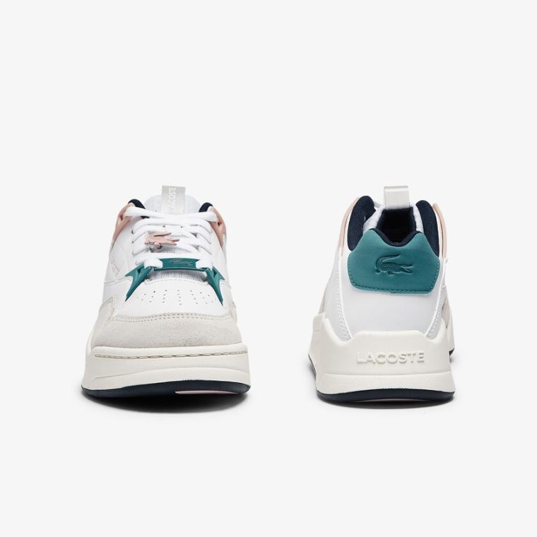 Lacoste Court Slam Syntetická and Læder Sneakers Bílé Růžové | MxRLiAjG