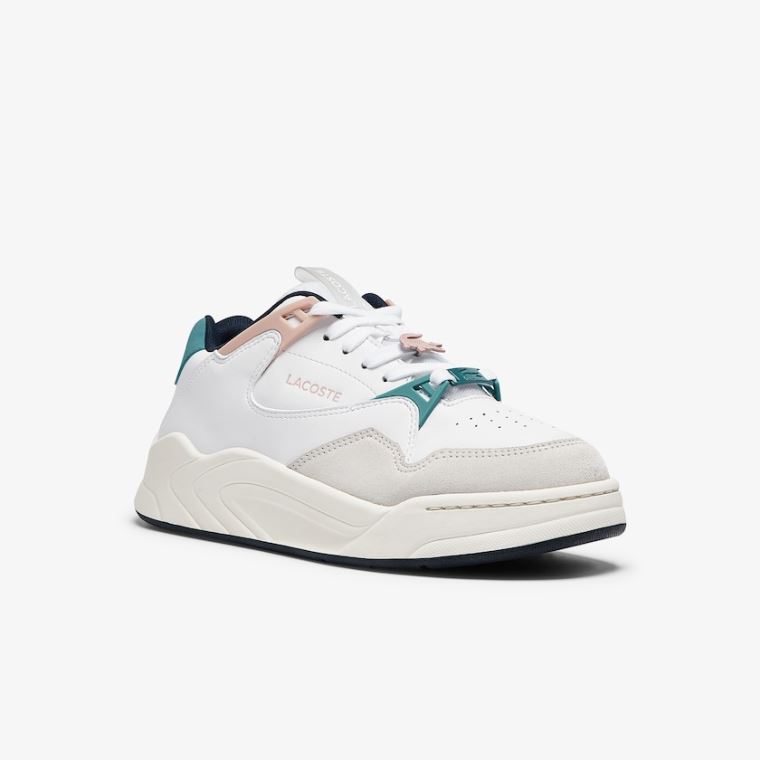 Lacoste Court Slam Syntetická and Læder Sneakers Bílé Růžové | MxRLiAjG